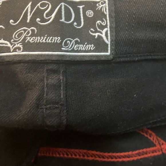 Nydj Black Jeans Cropped High Waisted Capri Zip 2 - Picture 6 of 6